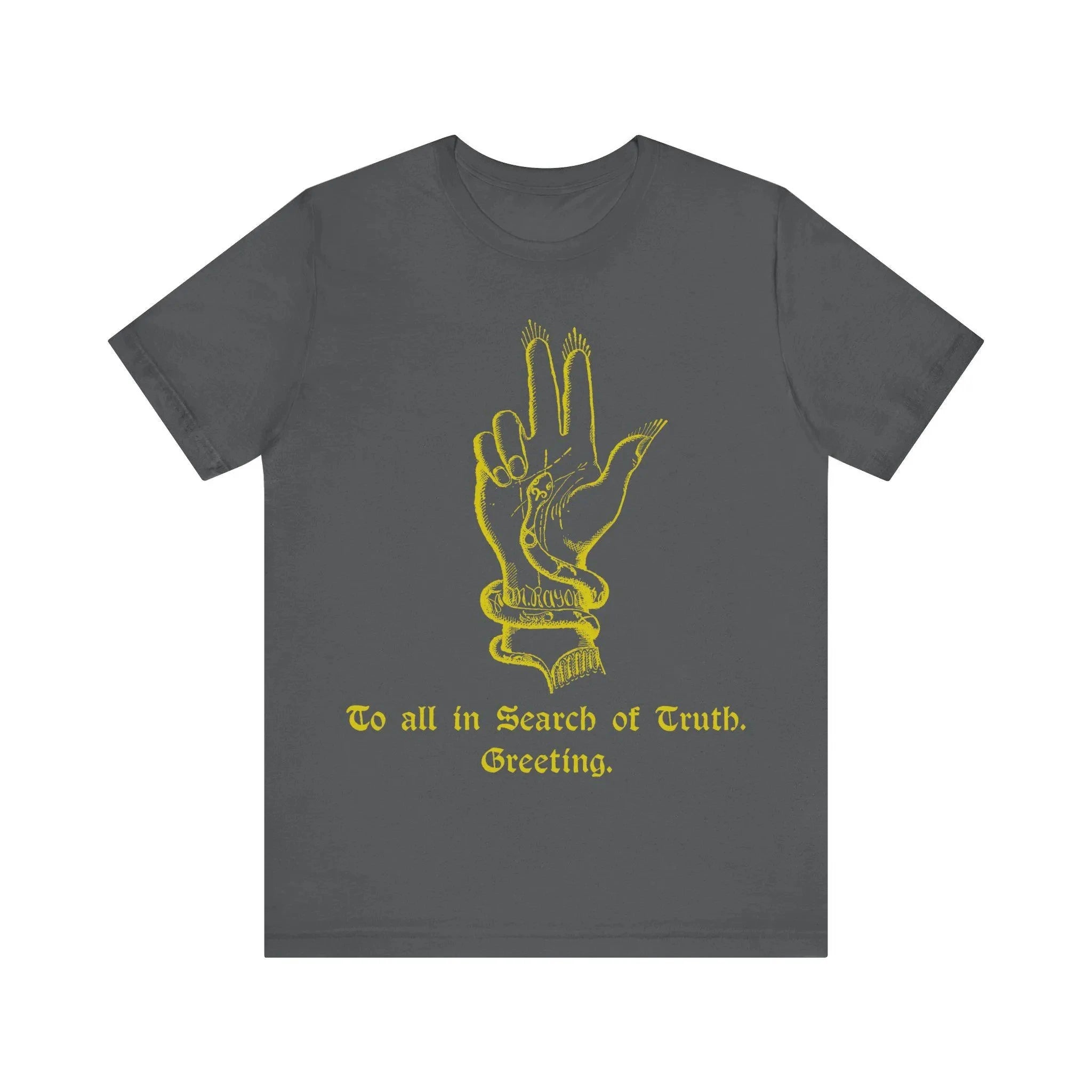 In Search of Truth Vintage Mystery Shirt Wiccan T-shirt Magic Creepy Witch Black Magic Gothic T-shirt Neutral Short-sleeved Tee