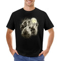 Three Wolves Howling in Moonlight T-Shirt Boys Animal Print Vintage Mens Tall T Shirts Men Customized T-Shirts for Men HOT SALE