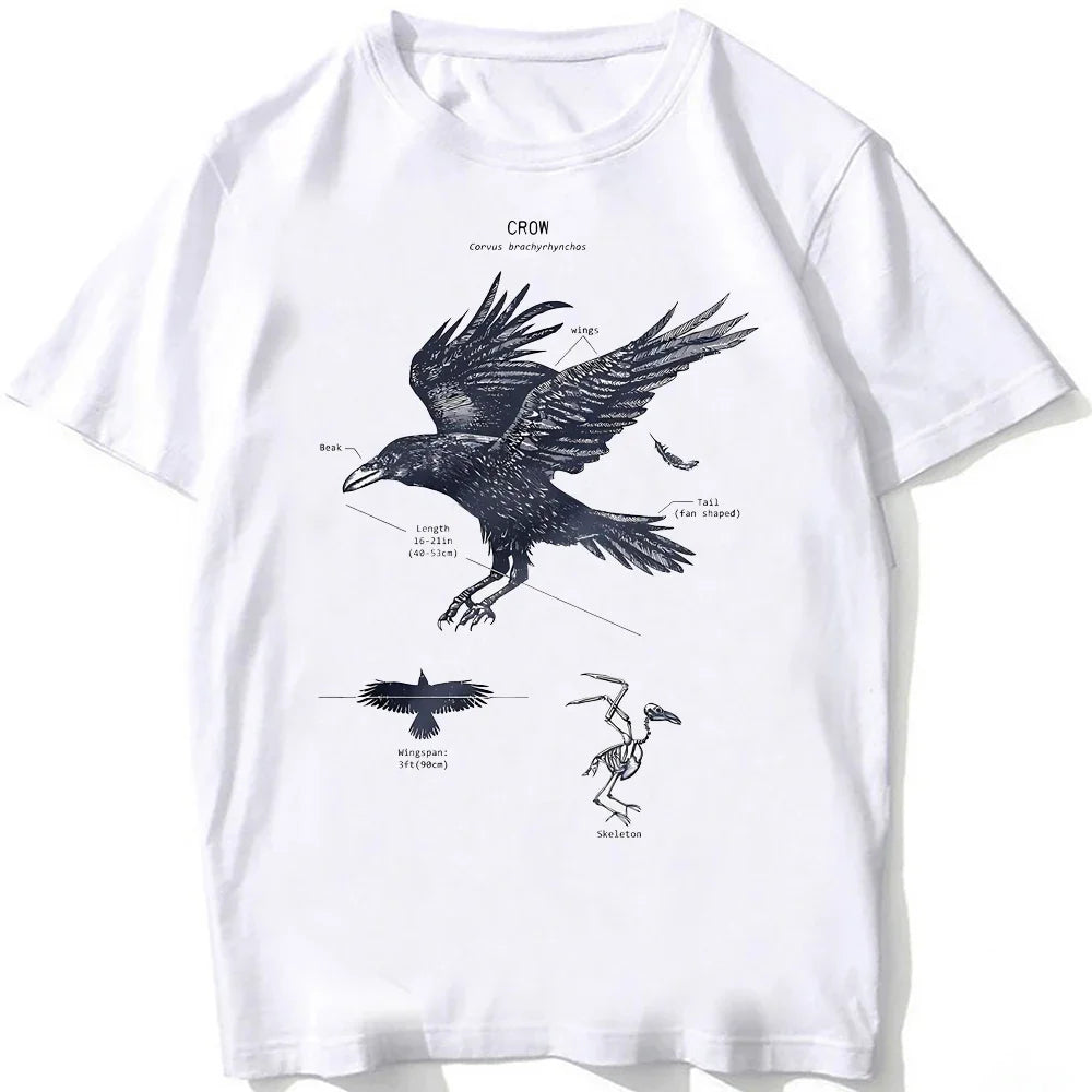 HOT SALE Casual Tee Beach Dive White Tee Vintage Tee Whale Shark Dissection Tee Female Hip Hop Aesthetic Comfortable Clothing