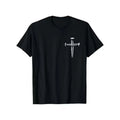 item picture mens black christian cross t shirt with cross print short sleeve round neck casual tee durable digital sublimation for church casual attire religious events for wear