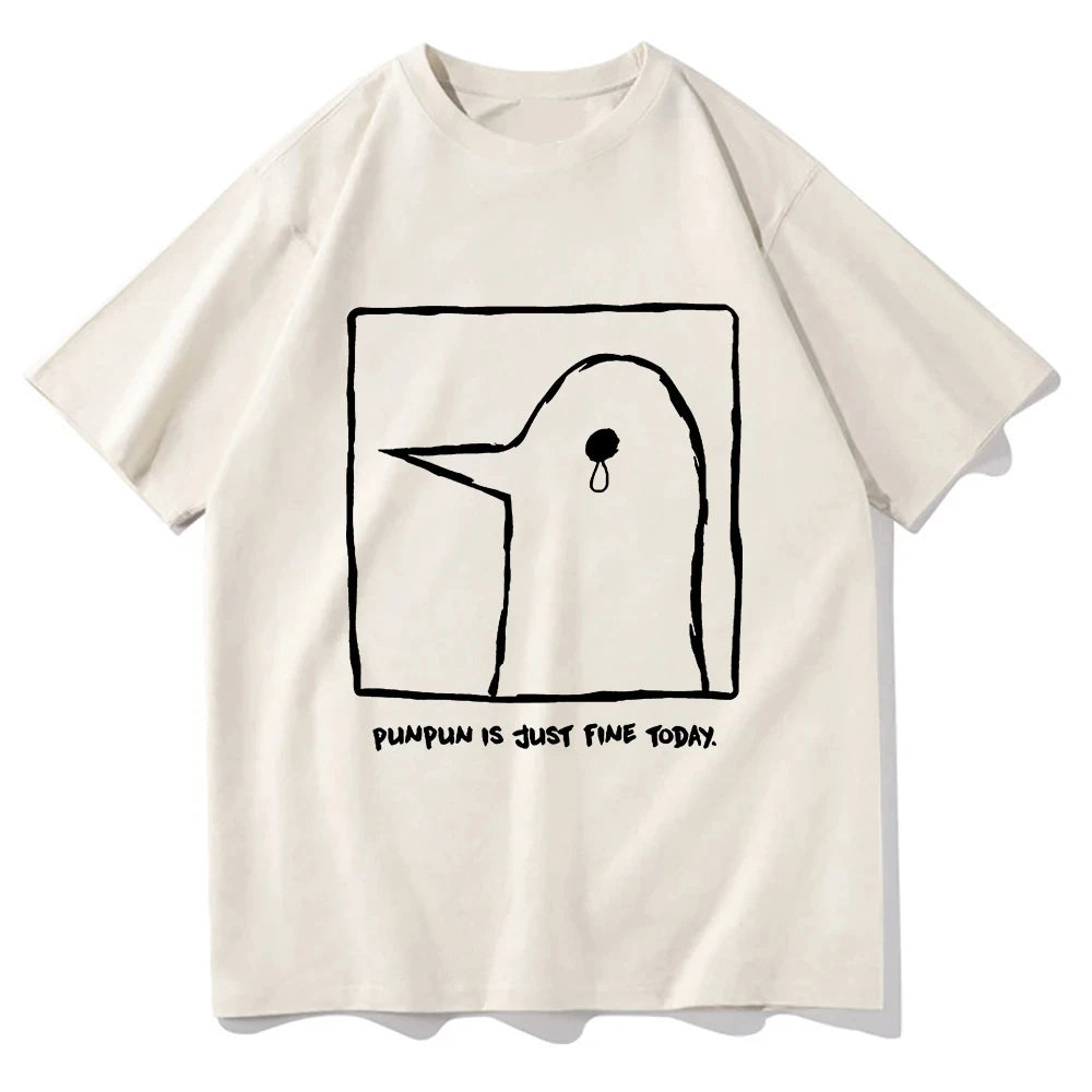 Oyasumi Punpun T Shirt Men Harajuku Aesthetic Streetwear Graphic Unisex Anime Manga Cartoon vintage Sand Cotton Tees Tops HOT