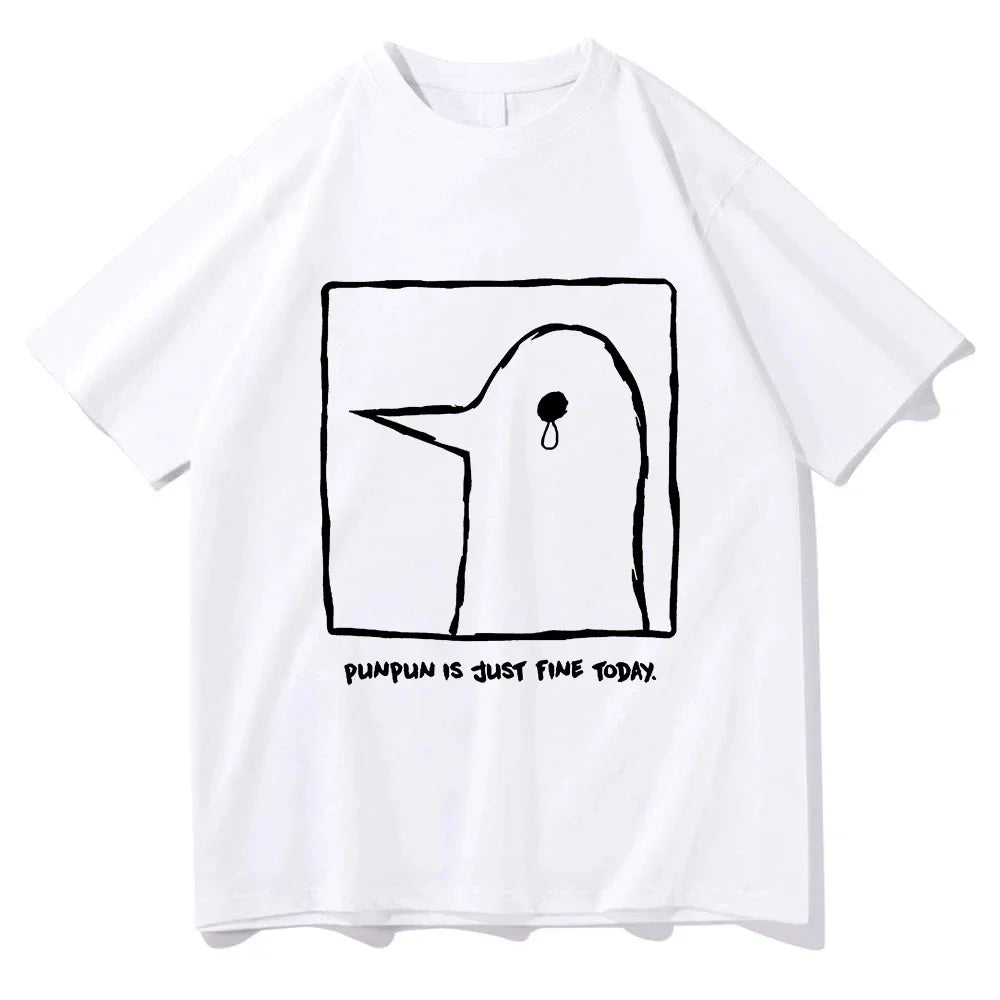 Oyasumi Punpun T Shirt Men Harajuku Aesthetic Streetwear Graphic Unisex Anime Manga Cartoon vintage Sand Cotton Tees Tops HOT