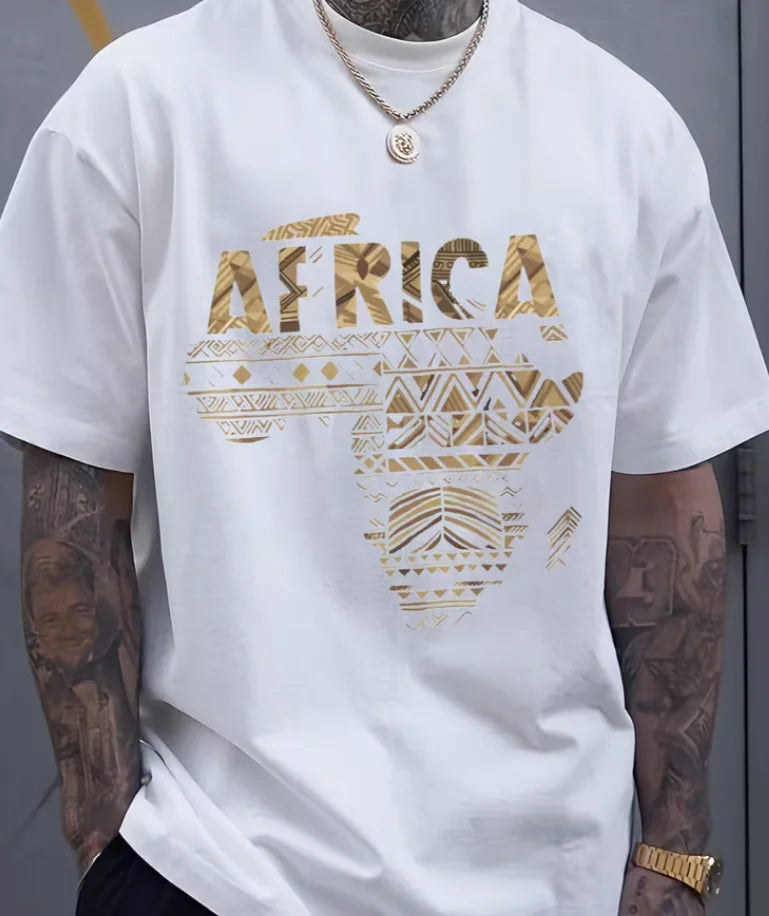 Comfortable and Breathable T-Shirt with African Tribal Print for Casual Wear T-Shirt Men's and Women's T-shirts