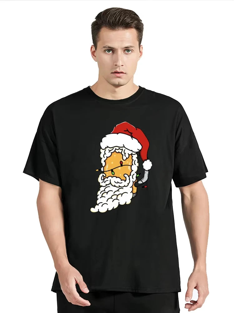 HOT SALE Beer Graphic Print Funny T-shirt Men's Clothing Comfortable Breathable T-shirt Casual Cotton Tpos T-shirt Unisex Tee