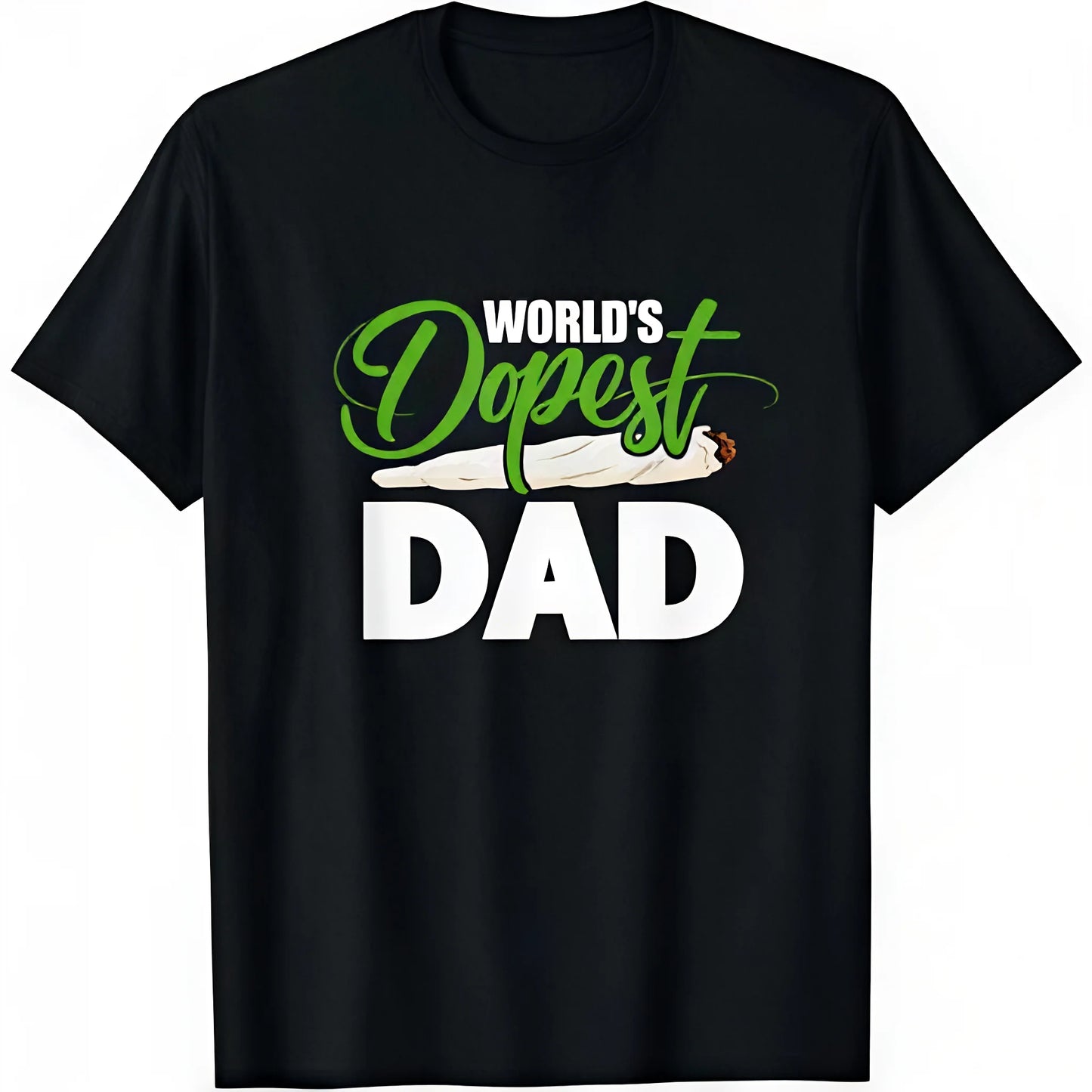 World'S Dopest Dad Cannabis Marijuana Weed Funny Fathers Day T-Shirt Golf Gift T-Shirt For Men And Women