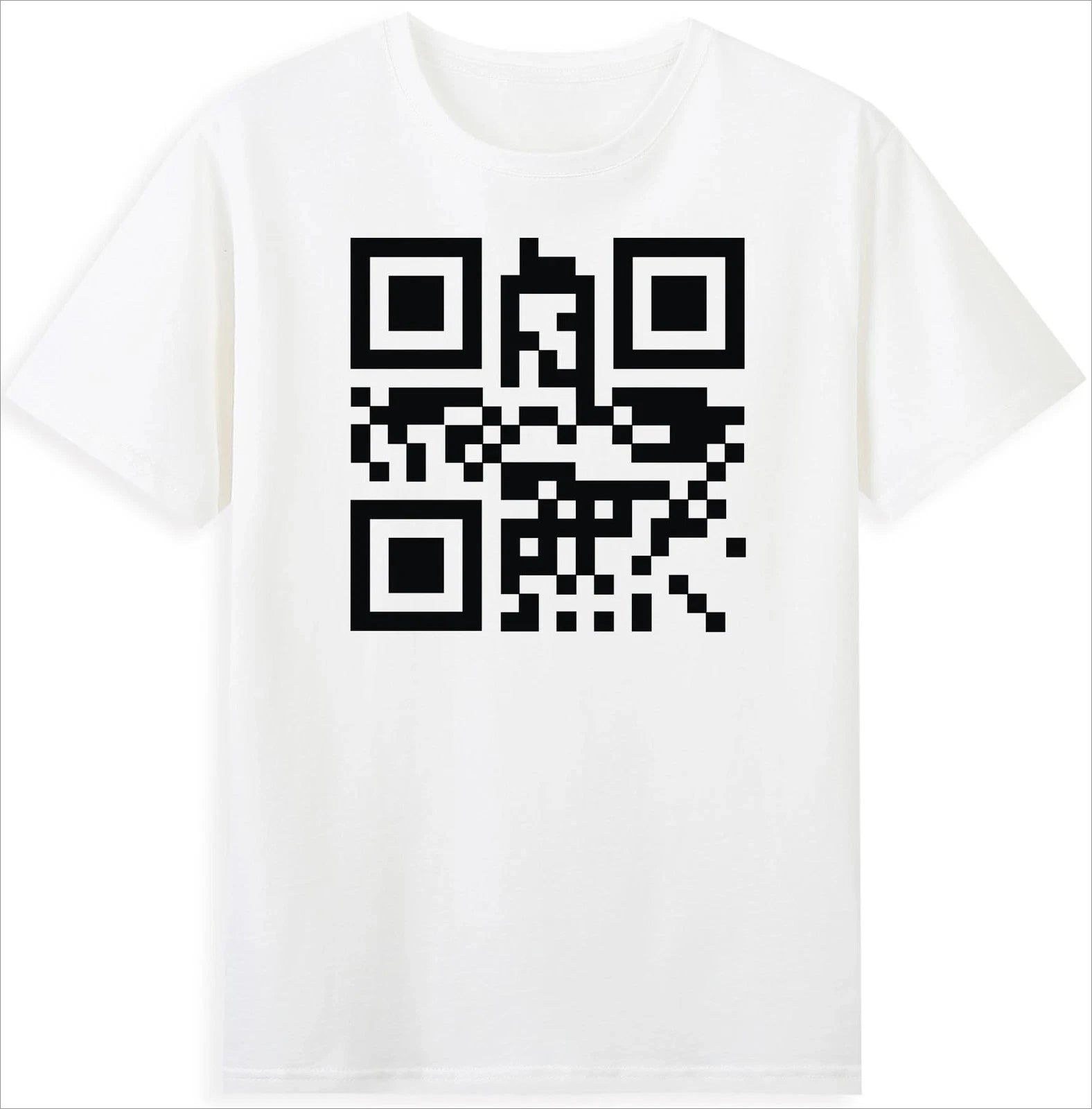 HOT SALE  Dirty Talk QR Code Funny QR Code Quote Sarcastic Meme Rude Man's T-shirt Comfortable Round-neck T-Shirt Street Style
