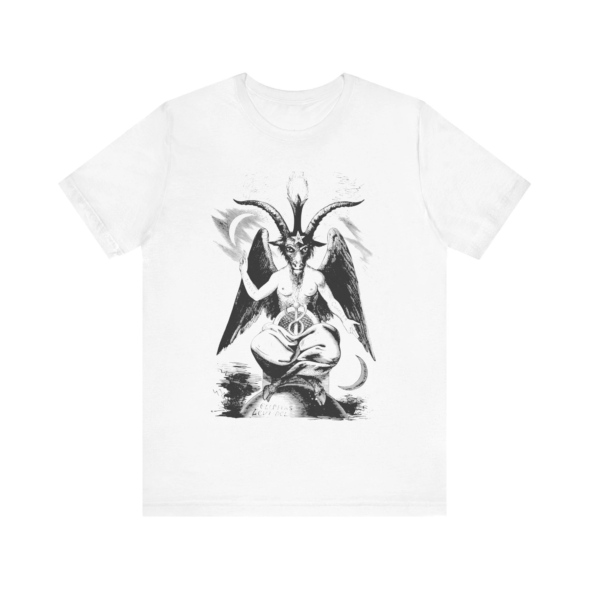 Baphomet Eliphas Levi Art Shabbat Goat Shirt Demon T-shirt Gothic Witchcraft Mystery Black Magic Unisex Jersey Short Sleeve Tee