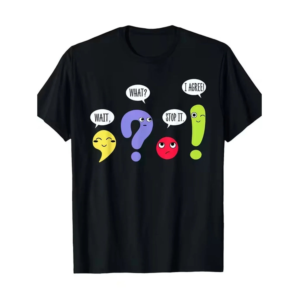 item picture mens funny marks t shirt graphic with periods question marks marks casual round neck short sleeve tee for casual attire quirky apparel