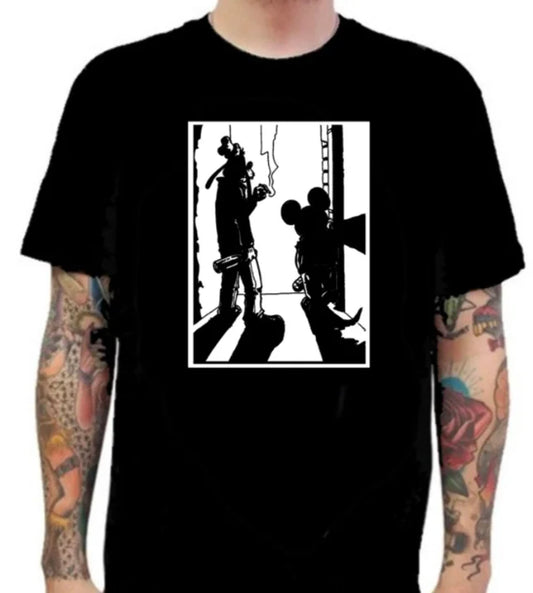 Punk Mickey T-shirt Fashionable and Minimalist Trend T-shirt for Couples