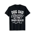 "Dog Dad The Man The Myth The Snack Dealer" Dog Graphic Cotton T-Shirt, Dog Dad Comfort Tee, Funny Fashion Outfit, Oversized Casual Shirt, Father's Day & Birthday Gift For Dog Owners