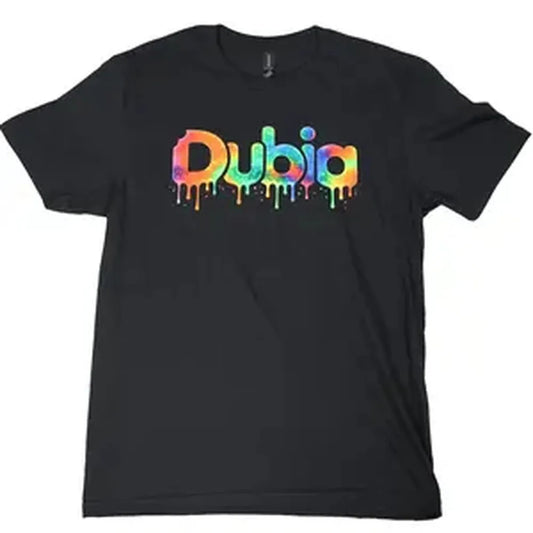 Dubia Drip Shirt, Fitted Casual Joke Tee, Funny Meme T-Shirt, Street Fashion Casual Short Sleeve Round Neck T-Shirt for Daily Wear, Men's Solid Color Crewneck Tee for Gym & Casual