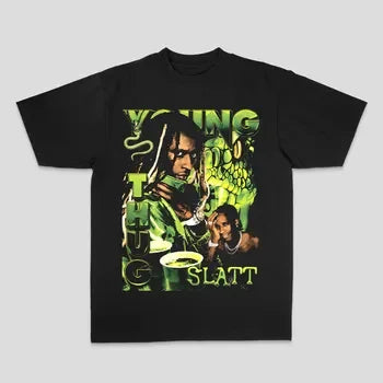Hip-hop rap USA, digital direct print summer short sleeve loose T-shirt, men's clothing, men's T-shirt