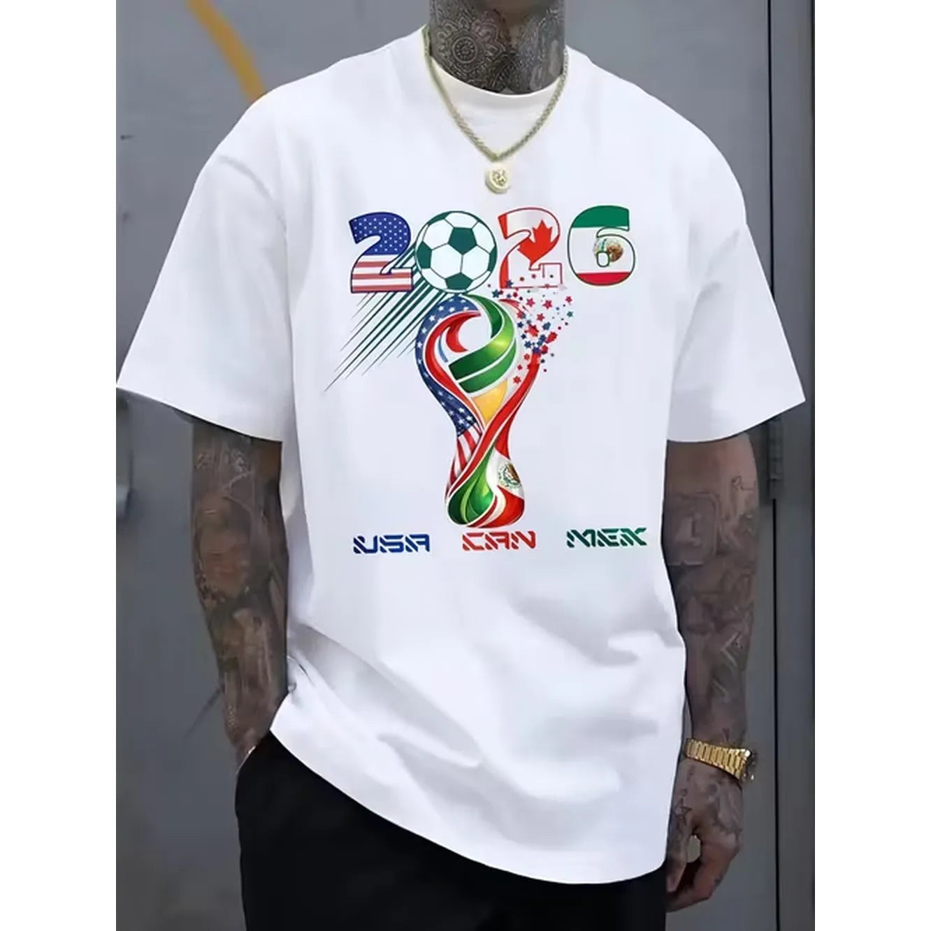 item picture 2026 t shirt for canada and mexico featuring soccer graphics for cup fans countries 250g transfer printed street hip hop casual sports beach outdoor fishing golf t shirt
