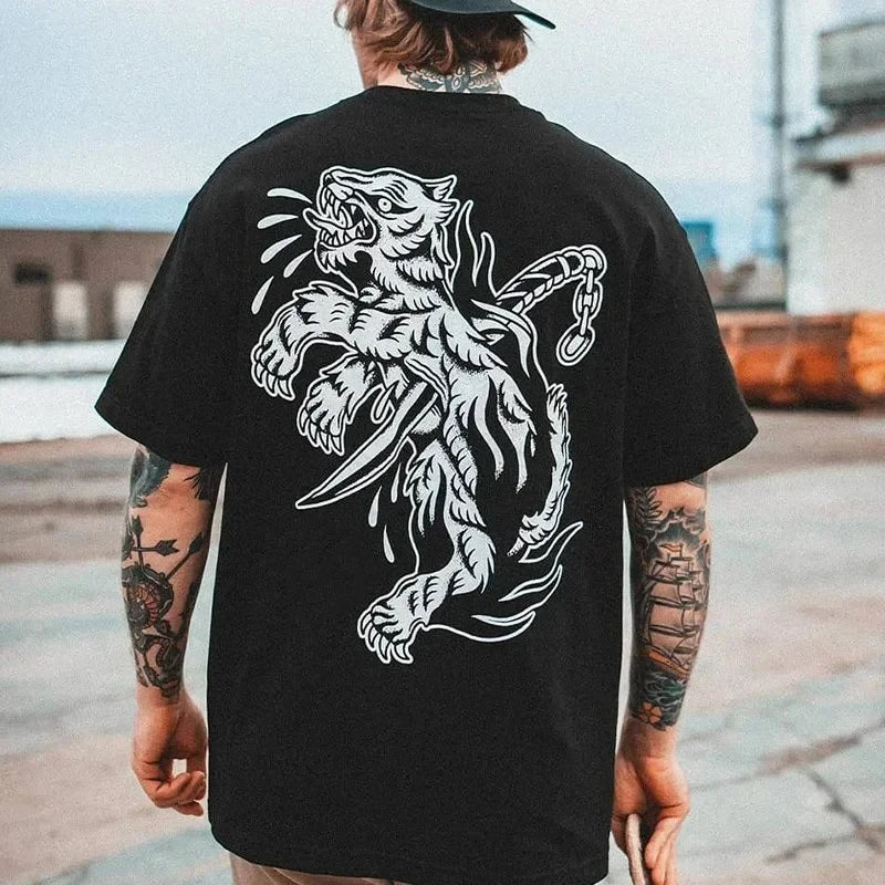 HOT Summer Cool Harajuku Gothic Skulls T-shirts Men Short-sleev Tops Hip-hop Punk Tee Male S-4XL Tees Summer Ropa Hombre Tee