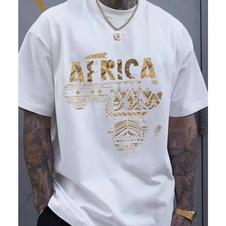 Comfortable and Breathable T-Shirt with African Tribal Print for Casual Wear T-Shirt Men's and Women's T-shirts