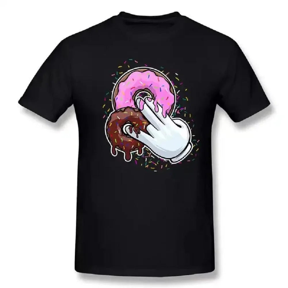 HOT SALE 2 in The 1 in The Stink I Sex TshirtsWomen Funny Tee Premium Manga Cotton Men T-Shirts Pink Donut Sleeve Summer Unisex