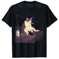 Cigarette Kitten Funny Smoking Cat Meme Stupid Brainrot T-Shirt Cute Kitty Dad Graphic Outfit Men's Fashion Y2k Humor Saying Tee