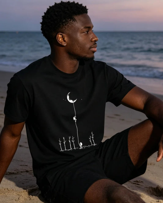 Summer Men's High Quality T-shirt Cool Funny Astronaut Print Casual Loose O-neck for Men T-shirt Male T-shirt Hip Hop Tee