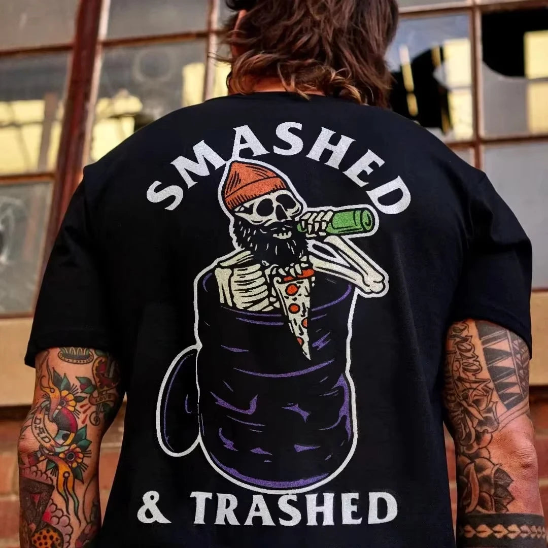 HOT SALE Scary Devil Dark Punk Skull Graphic T-shirt  Hip Hop T-shirt Man Goth Harajuku Graphic T-shirt Ropa Hombre Camisetas