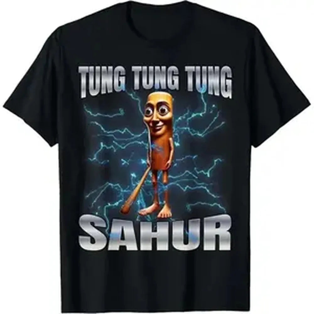 Trending Unisex Graphic Cotton T Shirt for Men and Women Featuring Unique Tung Tung Tung Sahur Design