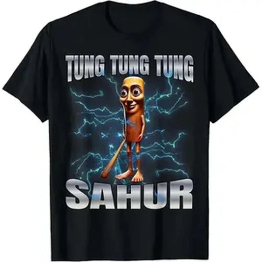 Trending Unisex Graphic Cotton T Shirt for Men and Women Featuring Unique Tung Tung Tung Sahur Design
