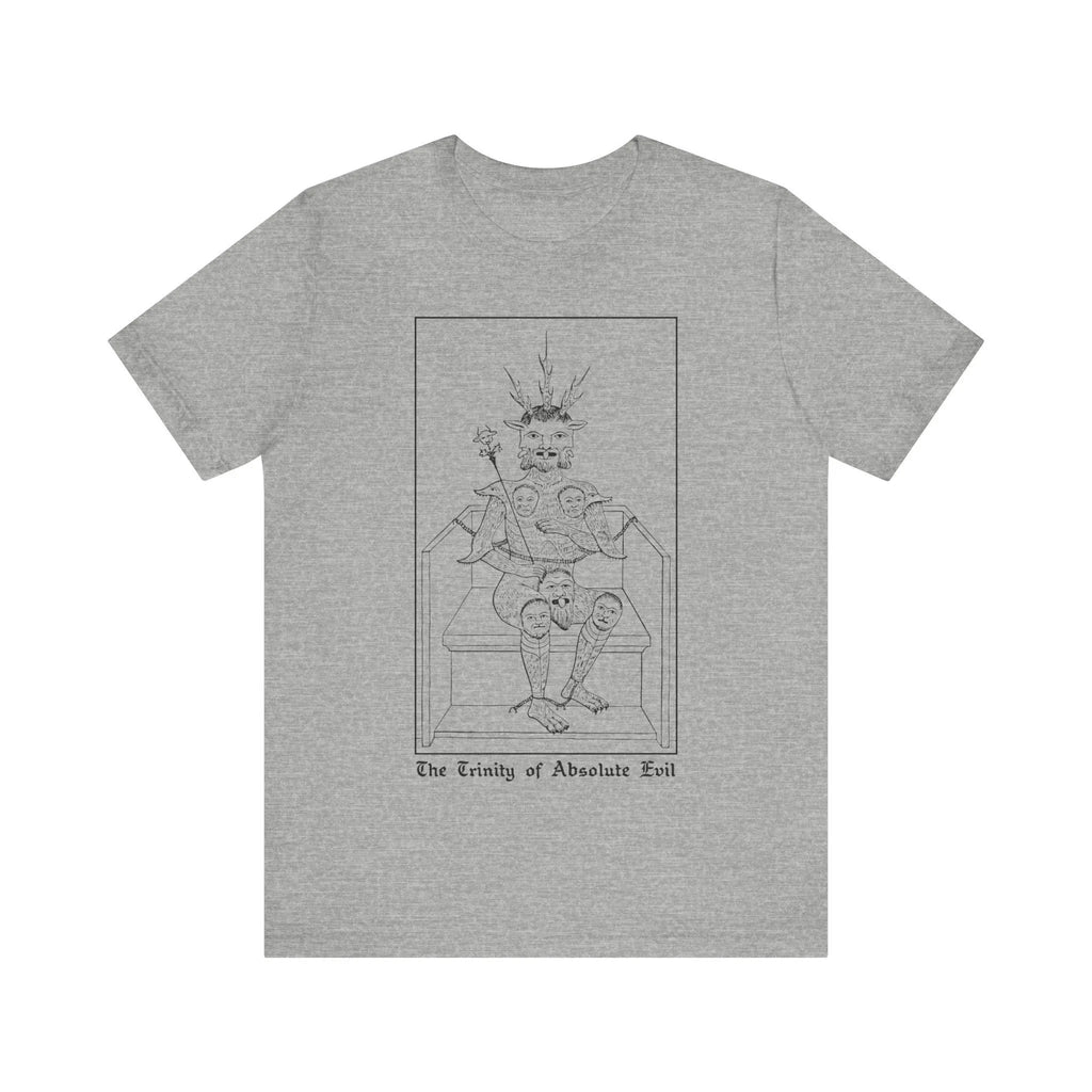 HOT SALE Trinity Absolute Evil Lucifer Shirt Retro Art Satan T-shirt Demon T-shirt Gothic Unisex Jersey Short Sleeve T-shirt