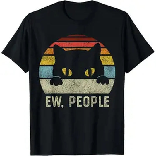 Retro Cat Funny Vintage T-Shirt