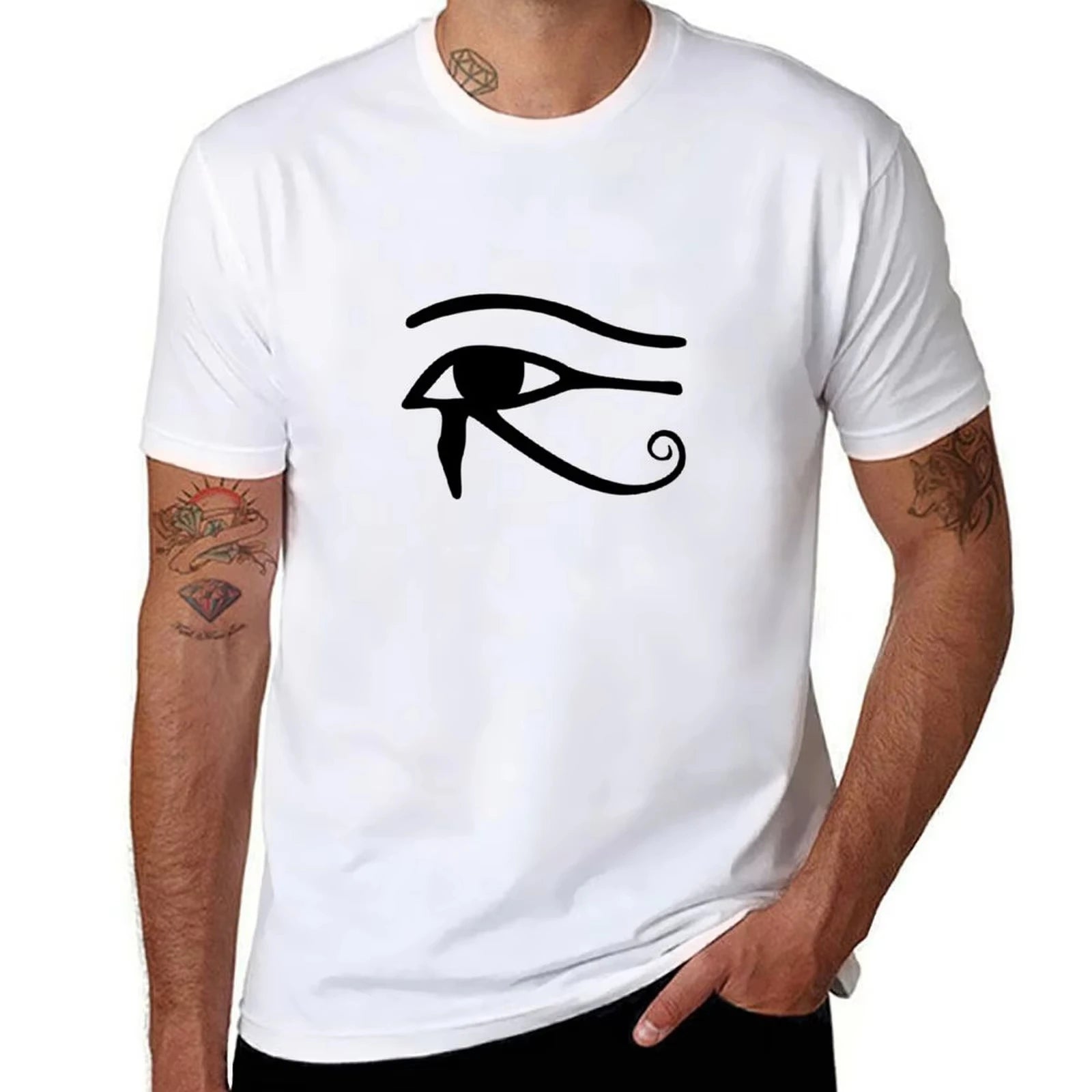 HOT SALE Eye of Horus 2 T-Shirt Man T Shirt Cotton Man T Shirts Men T-Shirt Graphic Vintage T-Shirt High Quality T-shirts Custom