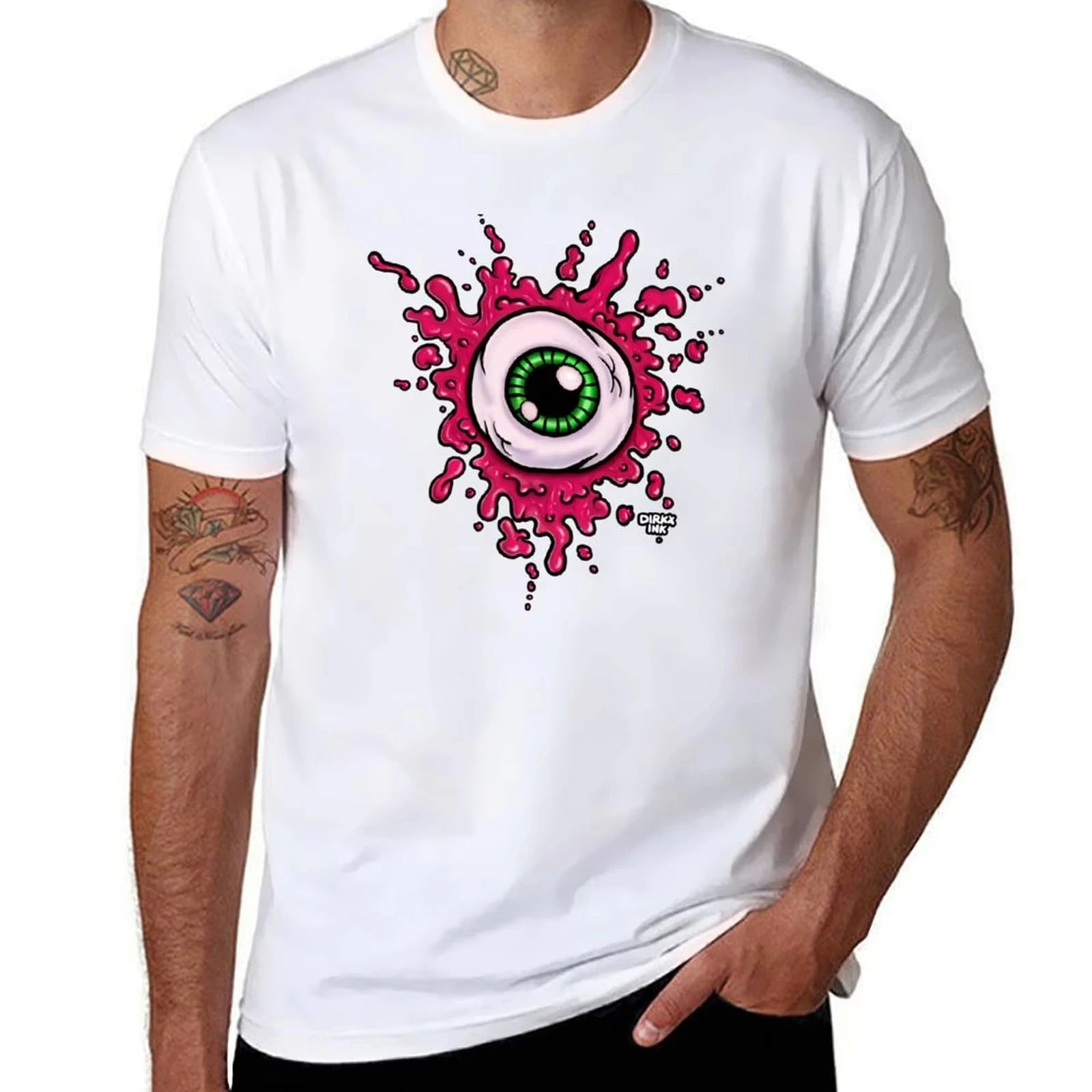 HOT SALE Eye Plate T Shirt T Shirt Personalized T Shirt Men Cotton Tees T-Shirt Graphic Breathable Fashion Casual T-Shirt