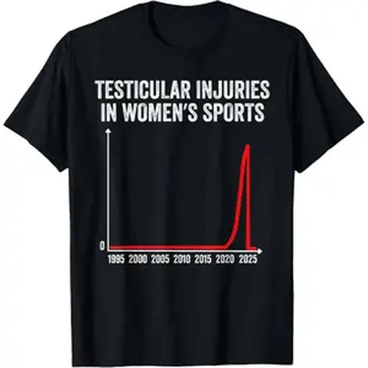 Testicular Injuries In Women’s Sports T-Shirt, Casual Cotton Basic Streetwear Graphic Top