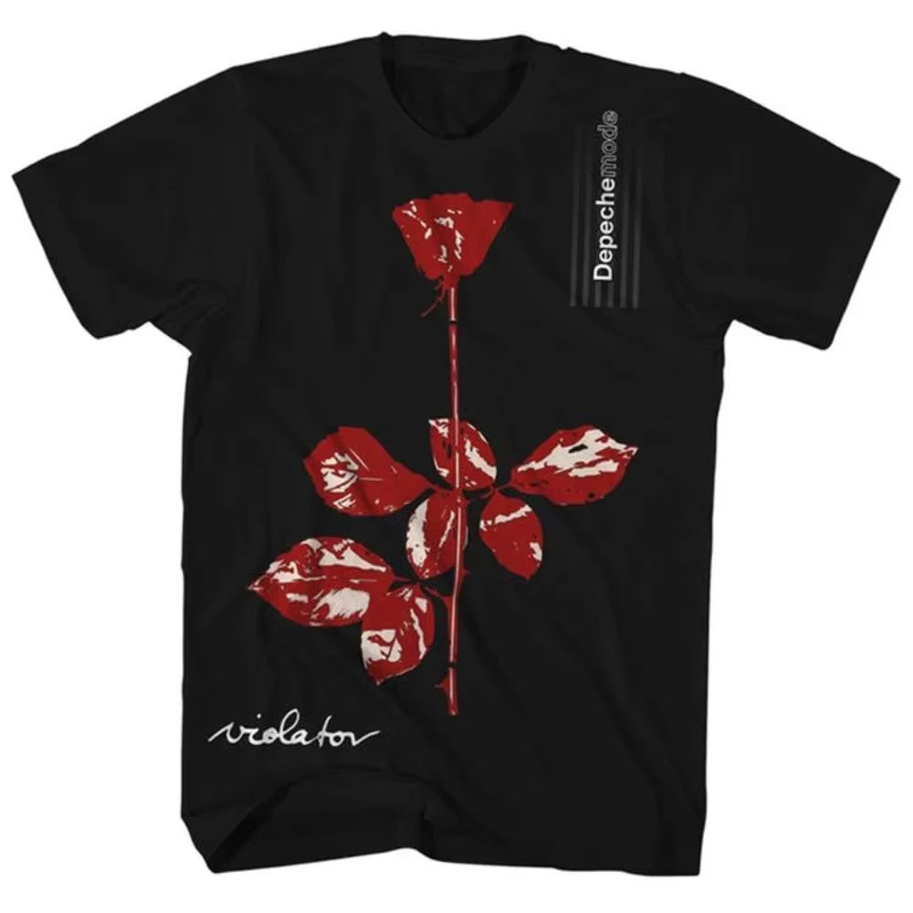 2025 HOT SALE Depeche Mode Rock Short Sleeve Rose Men's T-shirts Punk American Hip Hop Cotton T-shirts High Quality T-shirts