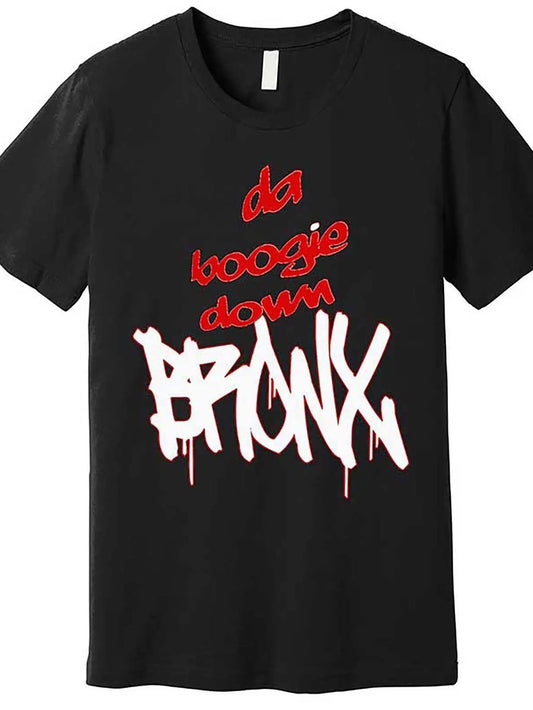 Bronx New York Big Porgy Bronx Graphic T-Shirt - 100% Machine Washable Unisex Tee with Bold Red And White Graffiti Print, Regular Fit Short Sleeve Round Neck, Easter Gifts for Men Women Parents Friends, Black, Plus Size