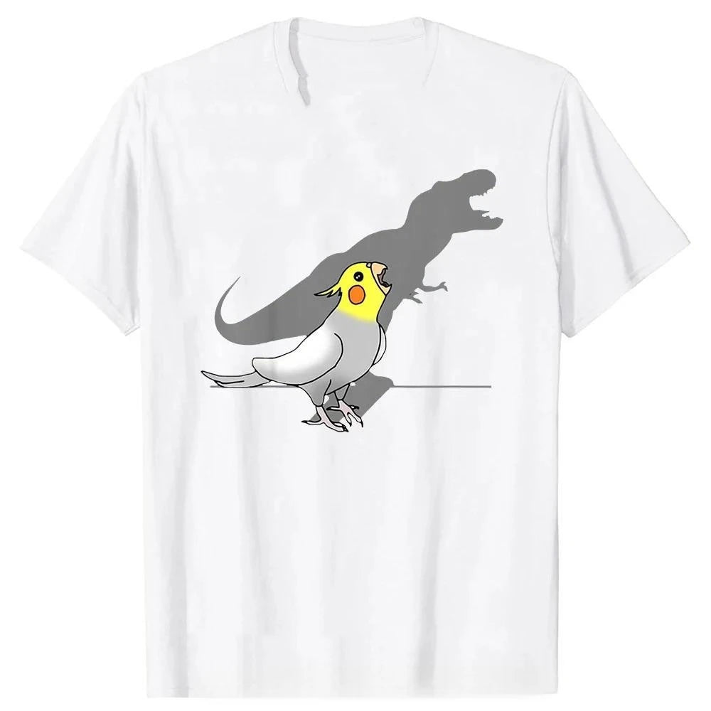 African Grey Parrot Love Funny Oversized T-shirt Summer Style Men's Clothing Street Wear Cotton T-shirt Bird Lover Fitness
