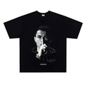 Trendy Cristiano Ronaldo Portrait Print T Shirt Men Women Oversized Casual Short Sleeve Cotton Blend Tee Streetwear Fashion Top