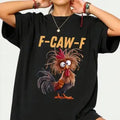 Men's Funny Rooster Graphic T-Shirt in Smooth 100% Cotton Fabric - Casual Loose Fit Menswear with a Round Neck