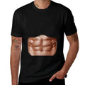 HOT SALE Six-pack Abs Abs T-shirts Men's T-shirts Summer Funny T-shirts Men's Tees Funny Cotton T Shirt Man O-collar Fashion Tee