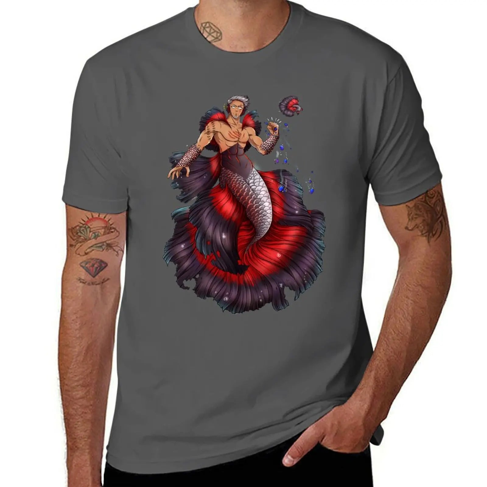 HOT SALE Betta Merman T-Shirt Man T Shirt Graphic Cotton T Shirt Pack T-Shirt Soft and Comfortable High Quality T-shirts Custom