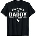 Men's Round Neck Short-Sleeve Casual Pure Cotton Daddy Est 2026 Graphic Tshirt - Smooth Fabric, Seamless Menswear Sports Top, Gift for Expectant Dads
