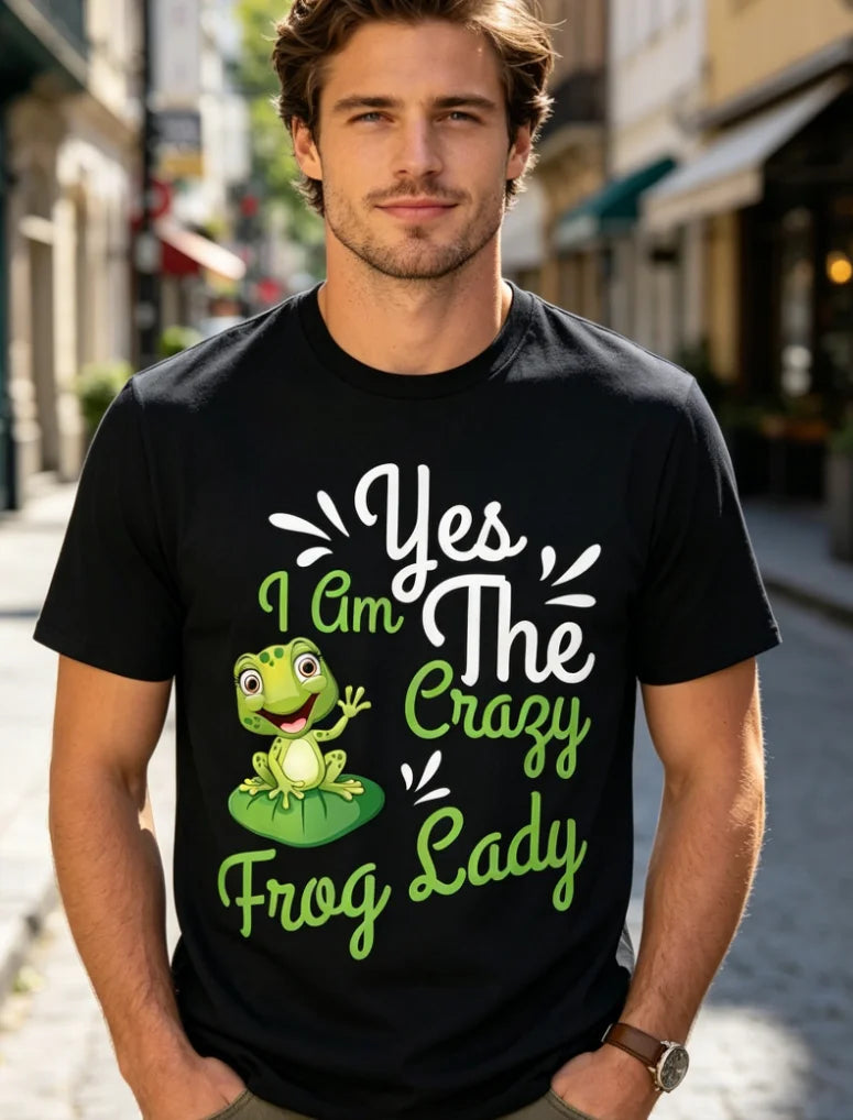 Funny Frog T-Shirt, Unisex - You Thought I Was Normal Green Frog Smile and Poison Arrow Design Crew Neck Retro Graphic T-Shirt