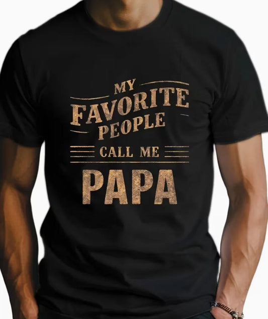 Eople Papa Fitted Men's T-Shirt Sweat-Wicking Freedom of Men's Graphic Tee Casual Crew Neck Short Sleeve T-Shirt All-Season Top