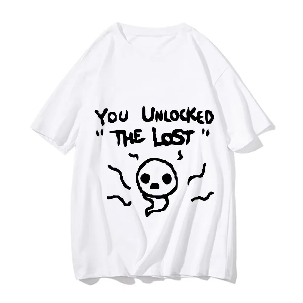 Isaac Print T-shirt for Men /Woaen Casual Fashion Summer Cotton Short Sleeve Cartoon Casual Oversized Clothing for Men and Women