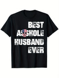 Plus Size, Funny Wedding Humor T-shirt- Worst Husband Design- Couple Style Black T-shirt- Heavyweight Pre-shrunk Street Style Top- Anniversary Gift for Couples- a Fun Gift for Your Husband, PLUS SIZE - Regular Fit Round Neck Casual Wear