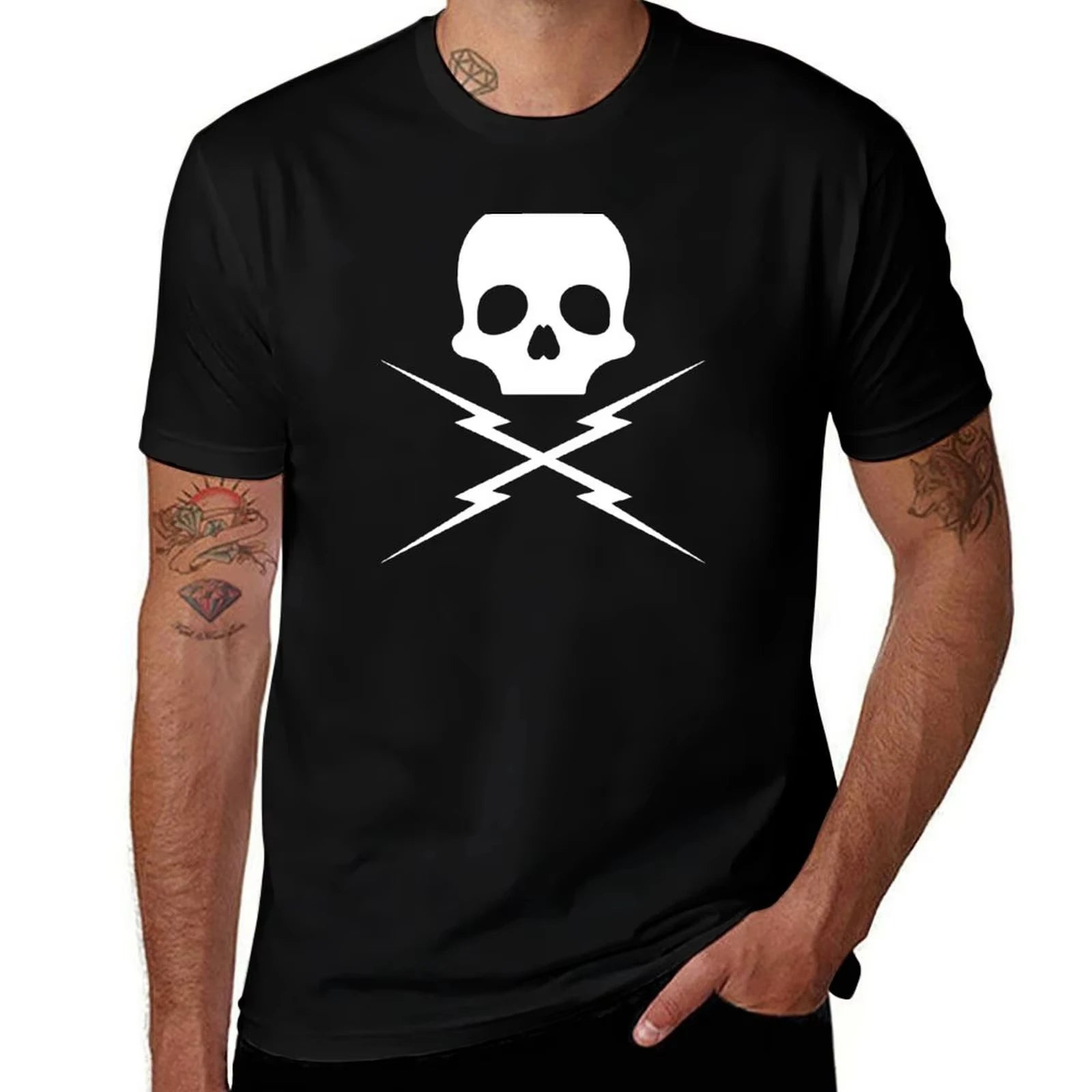 HOT SALE Death Certificate Skeleton T-shirt Boy Animal Print Essential T-shirt Man Clothes Graphic Clothing Men Fashion T-shirt
