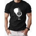 item picture mens guitar print music t shirt lightweight merch tee with short sleeve round neck machine washable casual top for concerts practice casual attire musician apparel for musicians