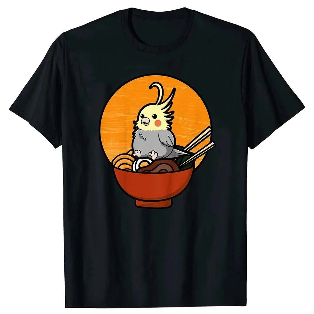 African Grey Parrot Love Funny Oversized T-shirt Summer Style Men's Clothing Street Wear Cotton T-shirt Bird Lover Fitness