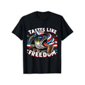 item picture mens fishing graphic t shirt like funny design with american flag motif 100 short sleeve casual tee for summer outdoor activities