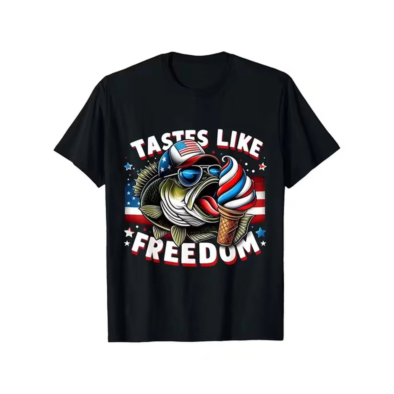 item picture mens fishing graphic t shirt like funny design with american flag motif 100 short sleeve casual tee for summer outdoor activities