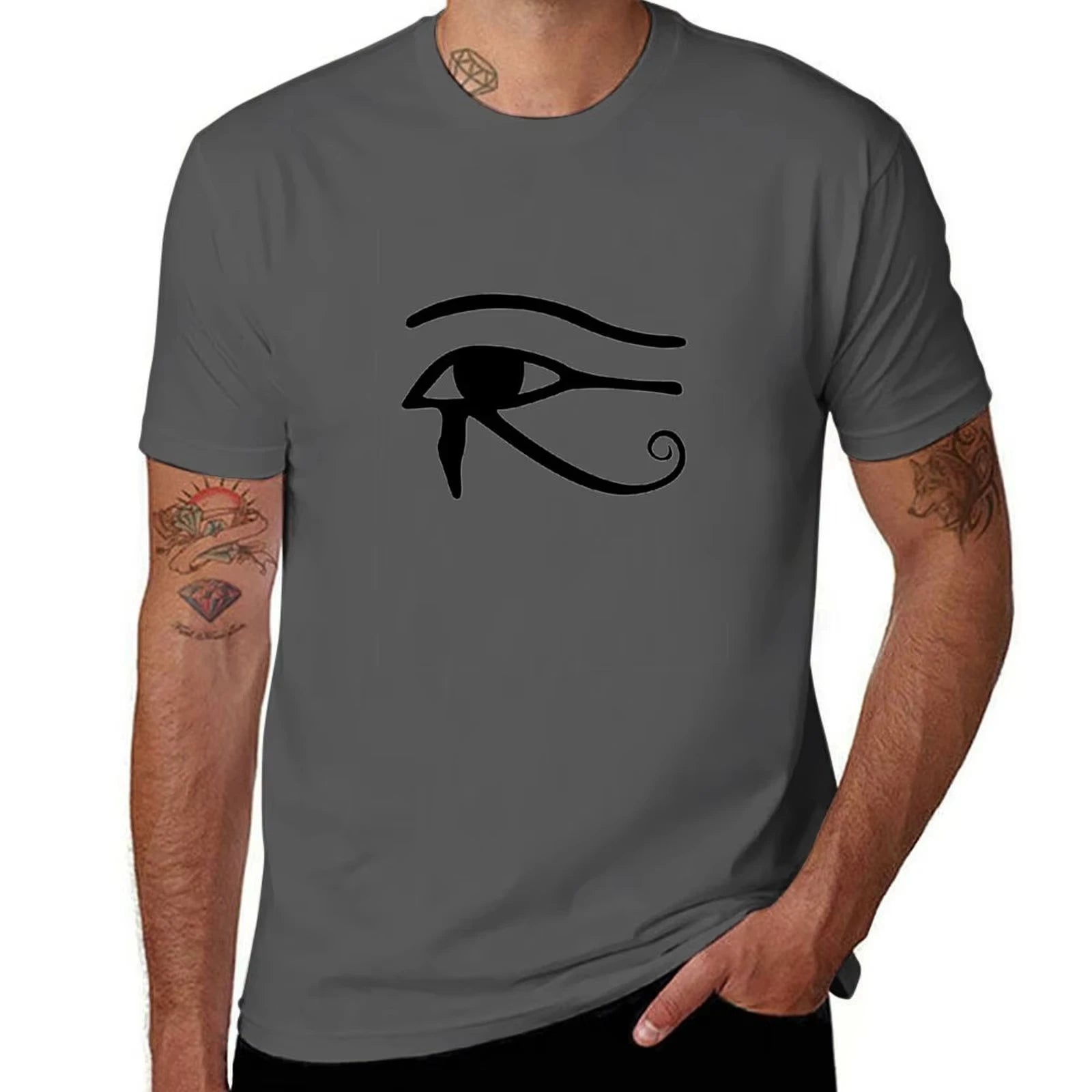 HOT SALE Eye of Horus 2 T-Shirt Man T Shirt Cotton Man T Shirts Men T-Shirt Graphic Vintage T-Shirt High Quality T-shirts Custom