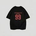 Men's Casual Number Pattern T-shirt - Eye-catching number & letter print with 99 decoration, breathable crew neck, trendy summer streetwear, machine washable, comfy versatile daily fashion tee | Bold printed design | Regular fit, pure cotton T-shirt