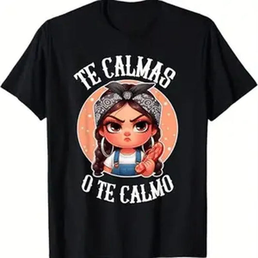 Women Shirt Shor Sleeves Black Spanish Chancla Sarcastic Spanish Mom T-Shirt Top Womenswear Golf Gift T-Shirt For Men And Women